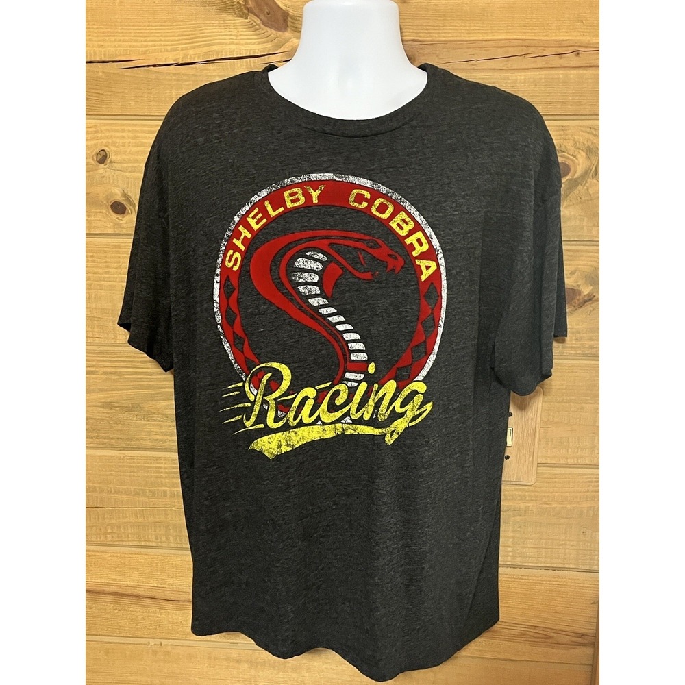 Shelby Mustang Cobra Racing Velvet Graphic Size XL Extra Large T-Shirt Gray EUC